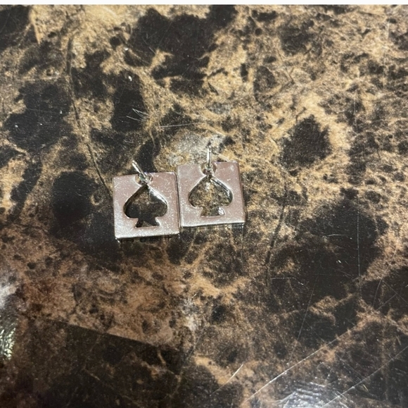 Kate Spade Hole Punch Silver Logo Studs - Picture 4 of 4